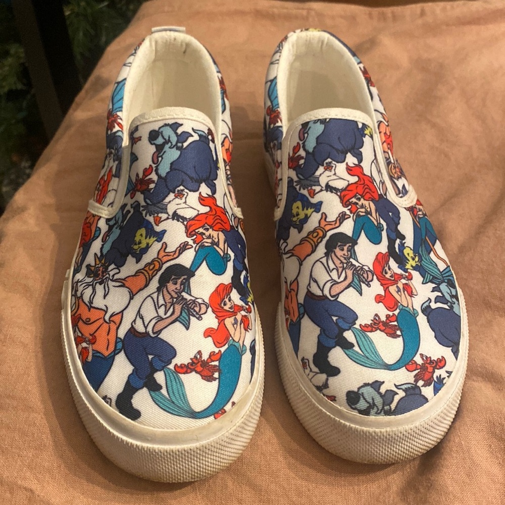 Ground Up Disney The Little Mermaid Canvas Slip-On Shoes
